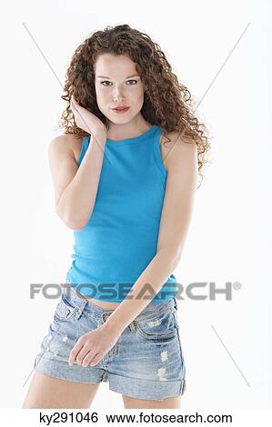 Stock Photograph - Woman posing. Fotosearch
