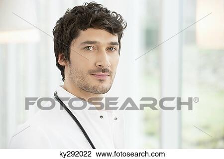 Stock Image - Portrait of a doctor. Fotosearch