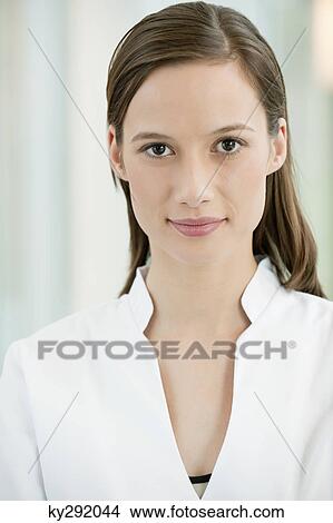 Picture - Portrait of a female doctor. Fotosearch