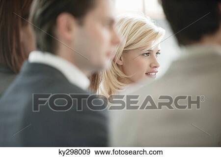 Close-up of a businesswoman with her colleague View Large Photo Image Stock Photo - Close-up of a businesswoman with her colleague. Fotosearch