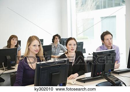 Business executives in a training class View Large Photo Image Stock Image - Business executives in a training class. Fotosearch