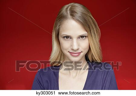 Portrait of a woman smiling View Large Photo Image Stock Image - Portrait of a woman smiling. Fotosearch