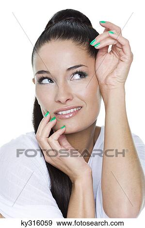 Portrait of young woman View Large Photo Image Stock Photo - Portrait of young woman. Fotosearch