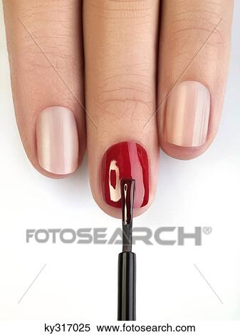 Woman painting fingernails, close-up View Large Photo Image Stock Photography - Woman painting fingernails, close-up. Fotosearch
