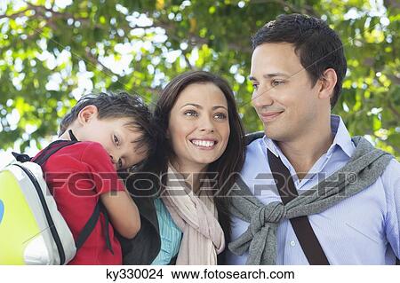 Happy family outdoors View Large Photo Image Picture - Happy family outdoors. Fotosearch