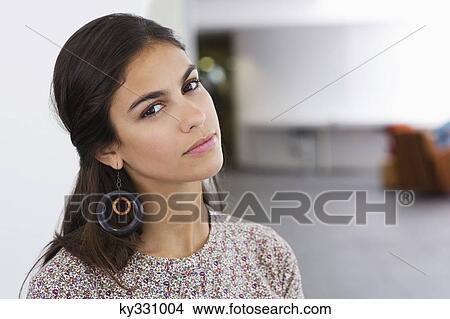 Picture - Portrait of a beautiful woman. Fotosearch