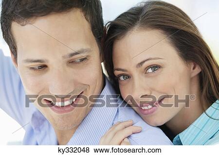 Stock Photo - Portrait of a romantic couple. Fotosearch
