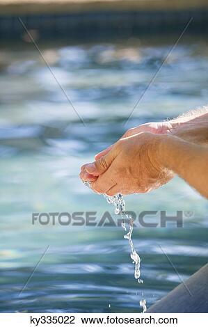 Close-up of a man's hand touching the water of the swimming pool View Large Photo Image Stock Image - Close-up of a man's hand touching the water of the swimming pool. Fotosearch