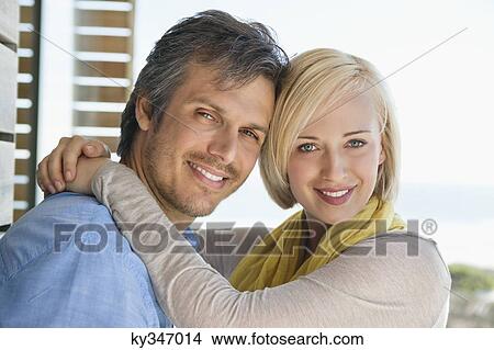 Picture - Portrait of a couple smiling. Fotosearch