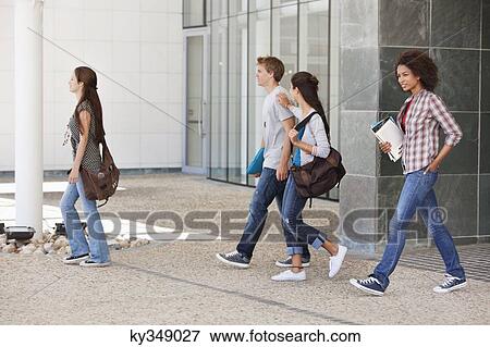 University students walking in a campus View Large Photo Image Stock Photo - University students walking in a campus. Fotosearch