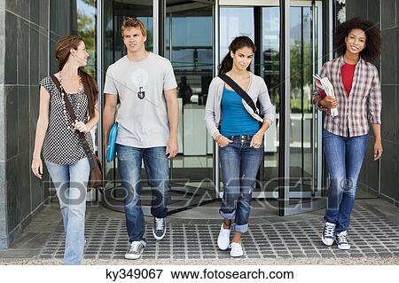 University students walking in a campus View Large Photo Image Stock Photo - University students walking in a campus. Fotosearch