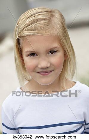 Portrait of a smiling girl View Large Photo Image Stock Image - Portrait of a smiling girl . Fotosearch
