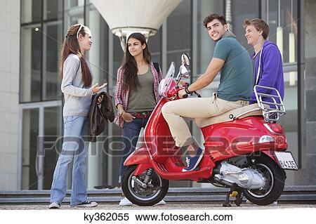 Stock Photography - Friends having a conversation. Fotosearch