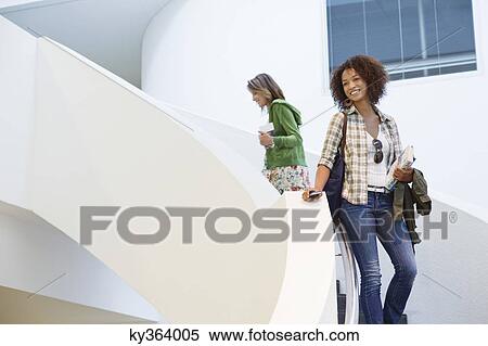 University students walking up on the staircase in university View Large Photo Image Stock Photography - University students walking up on the staircase in university. Fotosearch