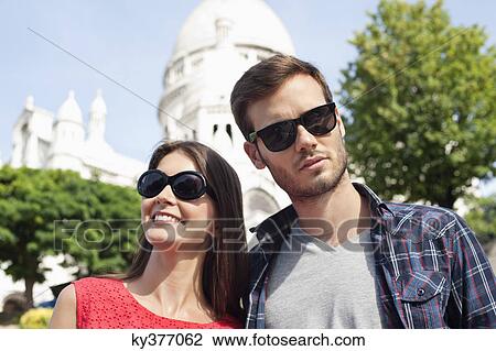 Stock Image - Close-up of a couple, Montmartre, Paris, Ile-de-France, France. Fotosearch
