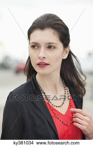 Picture - Close-up of a beautiful woman. Fotosearch