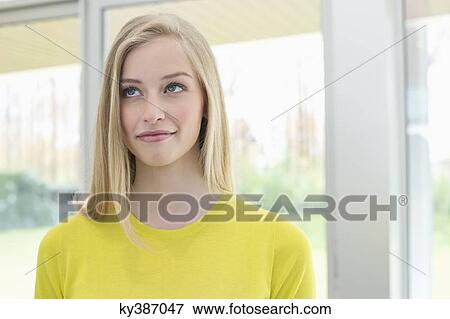 Stock Photo - Close-up of a woman smiling. Fotosearch