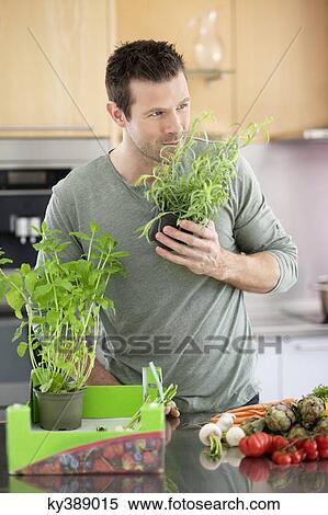 Man preparing food in the kitchen View Large Photo Image Stock Photography - Man preparing food in the kitchen. Fotosearch