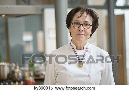Stock Photography - Portrait of a woman smiling. Fotosearch