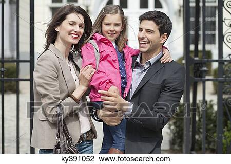 Stock Image - Portrait of a happy family. Fotosearch