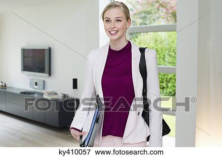 Businesswoman smiling View Large Photo Image Stock Photo - Businesswoman smiling. Fotosearch