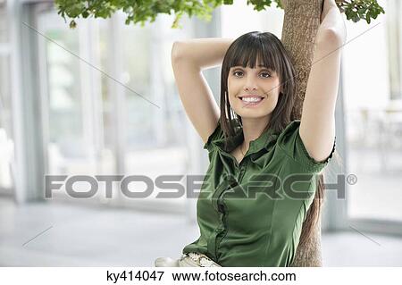 Portrait of a businesswoman smiling View Large Photo Image Stock Photo - Portrait of a businesswoman smiling. Fotosearch