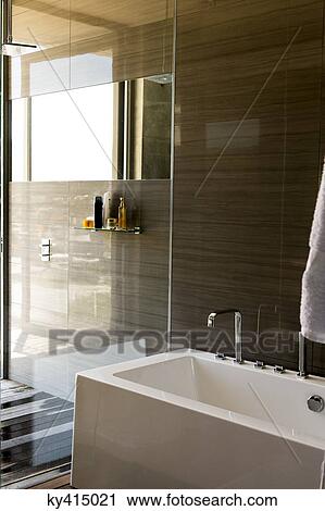 Bathtub in a bathroom View Large Photo Image Stock Image - Bathtub in a bathroom. Fotosearch