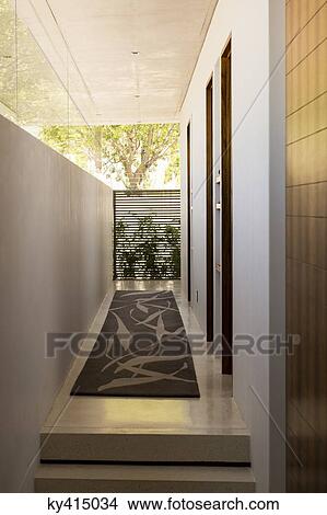 Corridor of a house View Large Photo Image Picture - Corridor of a house. Fotosearch