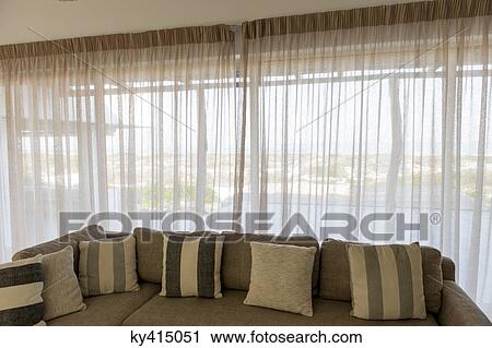 Couch in a living room View Large Photo Image Stock Image - Couch in a living room. Fotosearch