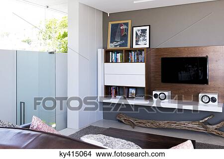 Picture - Interiors of a living room. Fotosearch
