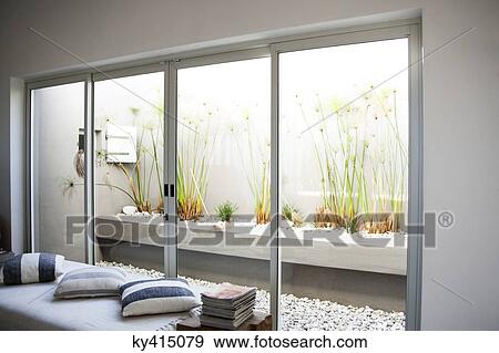 Stock Photo - Interiors of a living room. Fotosearch