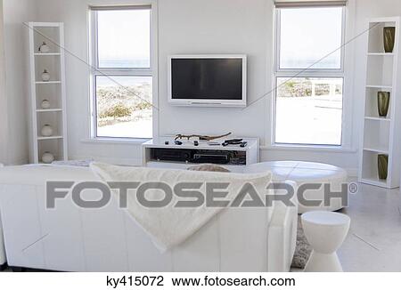 Stock Image - Interiors of a modern living room. Fotosearch