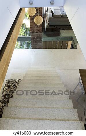 Staircase in a house View Large Photo Image Stock Image - Staircase in a house. Fotosearch