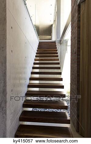 Staircase of a house View Large Photo Image Stock Photo - Staircase of a house. Fotosearch