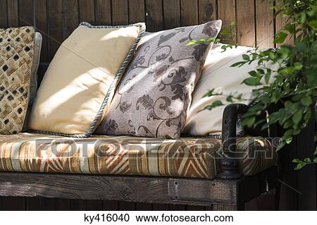 Stock Image - Close-up of a couch. Fotosearch