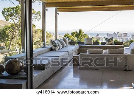 Interiors of a living room View Large Photo Image Picture - Interiors of a living room. Fotosearch