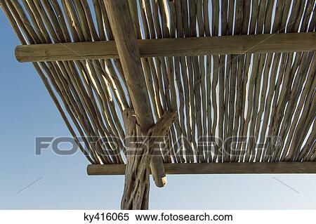 Low angle view of a wicker roof View Large Photo Image Stock Photography - Low angle view of a wicker roof. Fotosearch