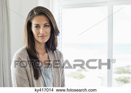 Portrait of a woman smiling View Large Photo Image Picture - Portrait of a woman smiling. Fotosearch