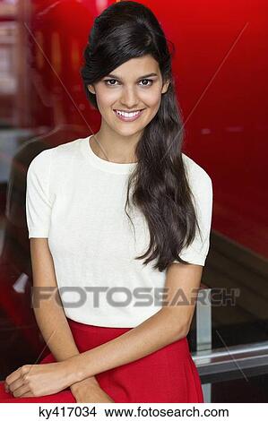 Portrait of a woman smiling View Large Photo Image Picture - Portrait of a woman smiling. Fotosearch