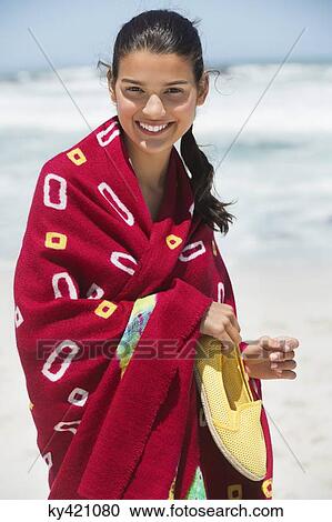 Beautiful woman enjoying on the beach View Large Photo Image Stock Image - Beautiful woman enjoying on the beach. Fotosearch