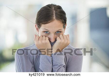 Portrait of a beautiful woman posing View Large Photo Image Stock Photo - Portrait of a beautiful woman posing. Fotosearch