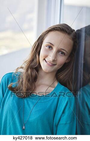 Girl smiling View Large Photo Image Stock Photo - Girl smiling. Fotosearch