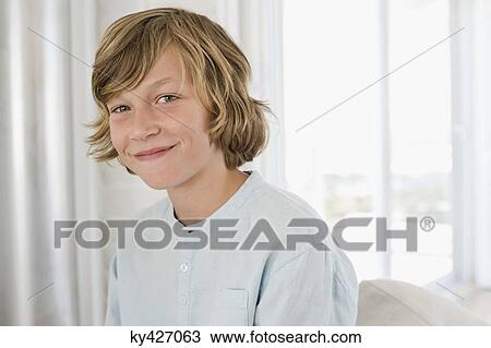 Portrait of a boy smiling View Large Photo Image Stock Image - Portrait of a boy smiling. Fotosearch
