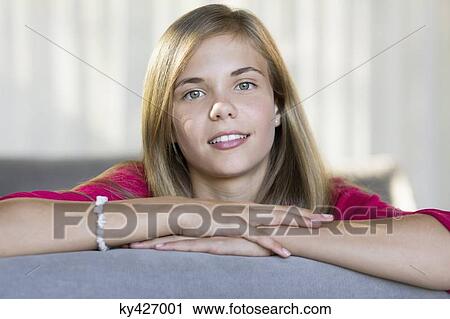Portrait of a girl smiling View Large Photo Image Stock Image - Portrait of a girl smiling. Fotosearch