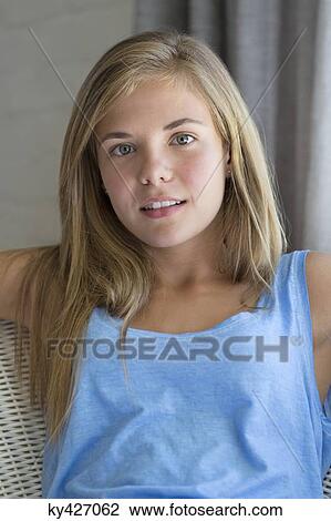 Portrait of a girl smiling View Large Photo Image Stock Image - Portrait of a girl smiling. Fotosearch