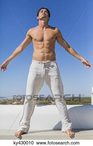 Stock Image - Man exercising. Fotosearch