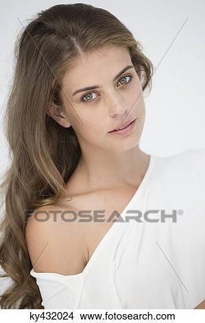 Portrait of a beautiful woman posing View Large Photo Image Picture - Portrait of a beautiful woman posing. Fotosearch