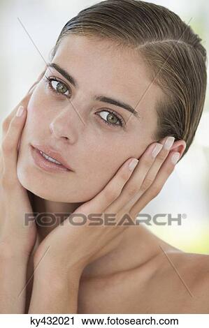 Portrait of a beautiful woman posing View Large Photo Image Stock Image - Portrait of a beautiful woman posing. Fotosearch