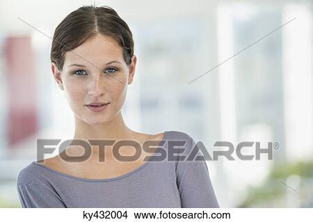 Picture - Portrait of a beautiful woman smiling. Fotosearch
