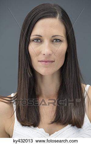 Stock Image - Portrait of a beautiful woman. Fotosearch